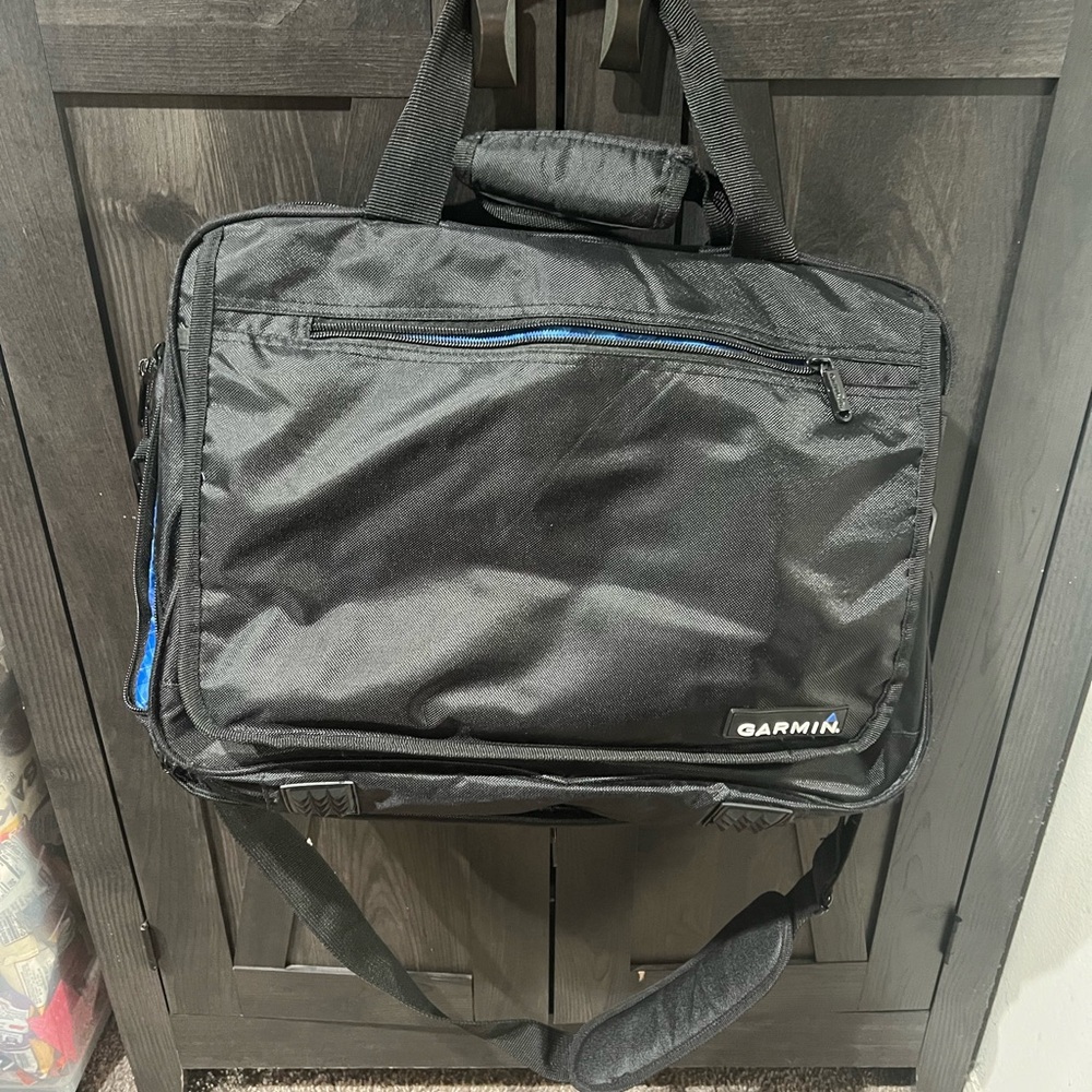 Garmin Black and Blue Men's Laptop Bag